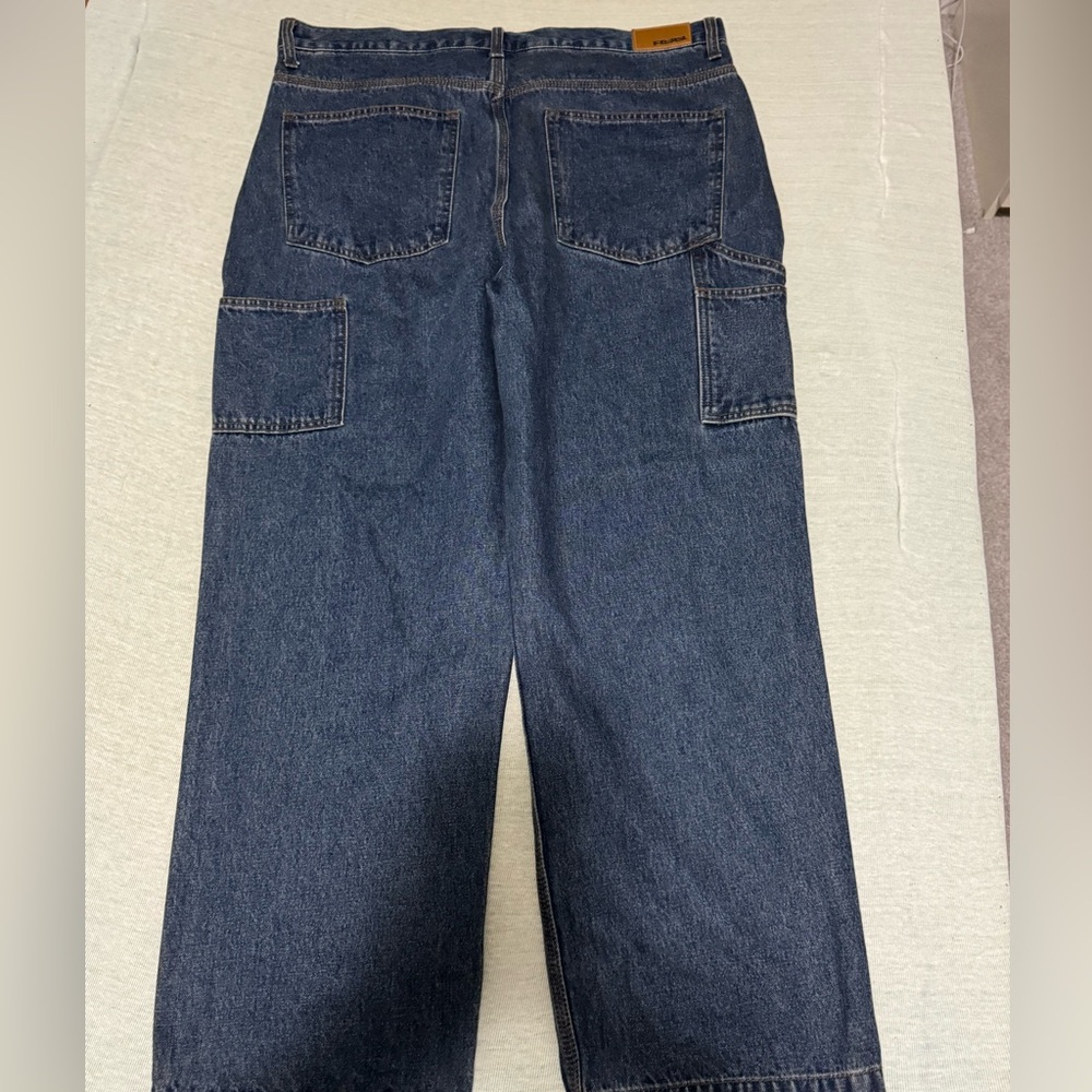 RSQ blue loose fit carpenter jeans